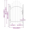 Portail de jardin Woerden en acier 1x2,45 m blanc 648296648296