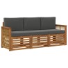 Ensembles de canapés avec coussin 3 pcs Bois d'Acacia Massif 648299648299