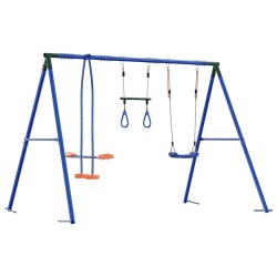 Ensemble de balançoires d'extérieur Multicolore Acier et PE 648301648301