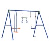 Ensemble de balançoires d'extérieur Multicolore Acier et PE 648301648301