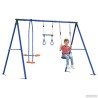 Ensemble de balançoires d'extérieur Multicolore Acier et PE 648301648301