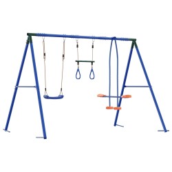 Ensemble de balançoires d'extérieur Multicolore Acier et PE 648301648301