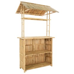 Table de bar extérieure Naturel 115 x 95 x 214 cm Bambou 648304648304