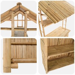 Table de bar extérieure Naturel 115 x 95 x 214 cm Bambou 648304648304