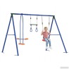 Ensemble de balançoires d'extérieur Multicolore Acier et PE 648313648313