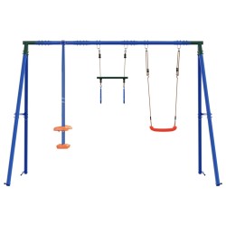 Ensemble de balançoires d'extérieur Multicolore Acier et PE 648313648313