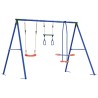 Ensemble de balançoires d'extérieur Multicolore Acier et PE 648313648313