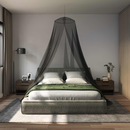 Ciel de lit anti-moustiques 156 mesh Noir ⌀56 x 220 cm 648322648322