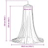 Ciel de lit anti-moustiques 156 mesh Noir ⌀56 x 220 cm 648322648322
