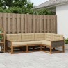 Ensemble de canapés d'extérieur 4 pcs Naturel et Beige 648327648327