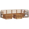 Ensembles de canapés Naturel Bois d'Acacia Massif 648329648329