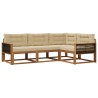 Ensemble de canapés d'extérieur 4 pcs Naturel et Beige 648330648330