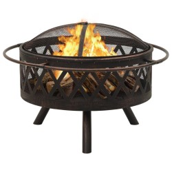 Foyer rustique avec tisonnier 76 cm XXL Acier 648332648332