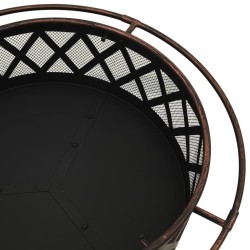 Foyer rustique avec tisonnier 76 cm XXL Acier 648332648332