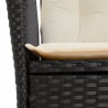 Ensemble à manger de jardin coussins 5pcs Noir Résine tressée 648340648340