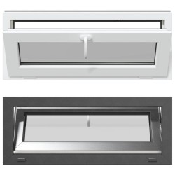 Fenêtre de sous-sol RISOR 100 x 40 cm PVC et verre Anthracite 648342648342