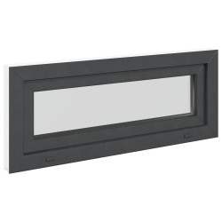 Fenêtre de sous-sol RISOR 100 x 40 cm PVC et verre Anthracite 648342648342
