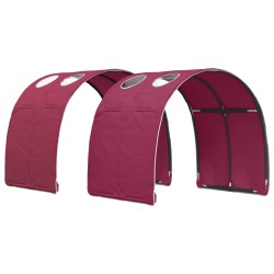Tunnel de lit 2 pcs Rouge 211 x 67,5 x 2 cm Polyester 648343648343