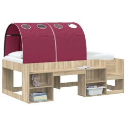 Tunnel de lit 2 pcs Rouge 211 x 67,5 x 2 cm Polyester 648343648343