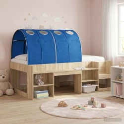 Tunnel de lit 2 pcs Bleu 211 x 67,5 x 2 cm Polyester 648344648344