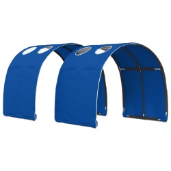 Tunnel de lit 2 pcs Bleu 211 x 67,5 x 2 cm Polyester 648344648344