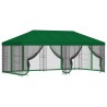 Gazebo avec murs latéraux 6 x 3 m Vert Polyester et Acier 190 648346648346