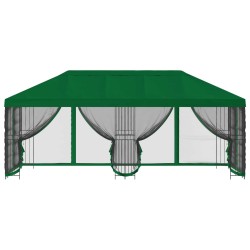 Gazebo avec murs latéraux 6 x 3 m Vert Polyester et Acier 190 648346648346