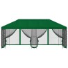 Gazebo avec murs latéraux 6 x 3 m Vert Polyester et Acier 190 648346648346