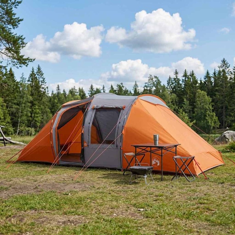 Tente Instantanée Gris et orange 524 x 232 x 192 cm 648347648347