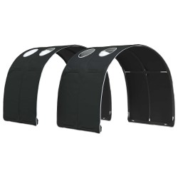 Tunnel de lit 2 pcs Noir 211 x 67,5 x 2 cm Polyester 648349648349