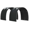 Tunnel de lit 2 pcs Noir 211 x 67,5 x 2 cm Polyester 648349648349