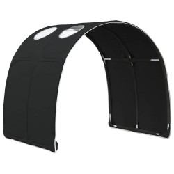 Tunnel de lit 2 pcs Noir 211 x 67,5 x 2 cm Polyester 648349648349