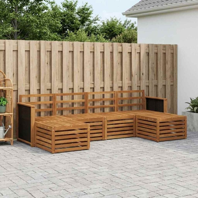 Ensembles de canapés Bois d'Acacia Massif 648351648351