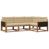 Ensemble de canapés d'extérieur 4 pcs Naturel et Beige 648352648352