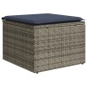 Ensemble de canapé de jardin 8 pcs avec coussins gris résine tressée 648365648365