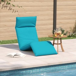 Transat pliant turquoise 175 x 54 x 8,5 cm tissu Oxford 648367648367
