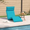 Transat pliant turquoise 175 x 54 x 8,5 cm tissu Oxford 648367648367