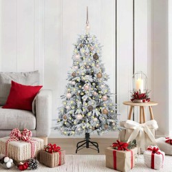 Sapin de Noël Artificiel à Branches Articulées Blanc 150 cm 648373648373
