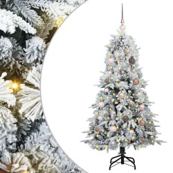 Sapin de Noël Artificiel à Branches Articulées Blanc 150 cm 648373648373