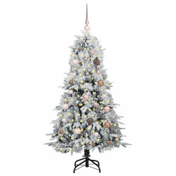Sapin de Noël Artificiel à Branches Articulées Blanc 150 cm 648373648373