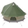 Tente Tipi avec toit Vert 250 x 250 cm Polyester et Acier 648378648378