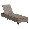 Transat avec coussins gris 55 x 200 x 25,5 cm en rotin synthétique 648380648380