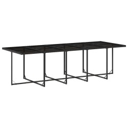 Ensemble à manger de jardin 11 pcs coussins noir résine tressée 648383648383