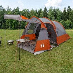 Tente tunnel Gris et orange 390 x 215 x 152 cm 648384648384
