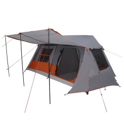 Tente tunnel Gris et orange 400 x 278 x 182 cm 648385648385