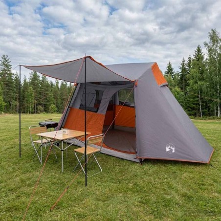 Tente tunnel Gris et orange 475 x 220 x 192 cm 648386648386