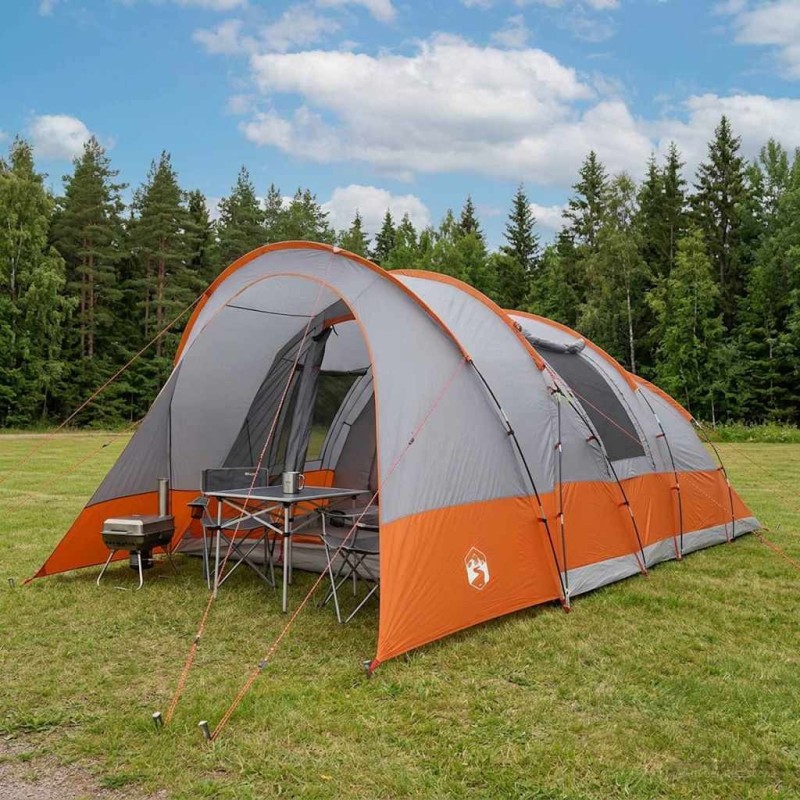 Tente tunnel Gris et orange 560 x 395 x 212 cm 648388648388