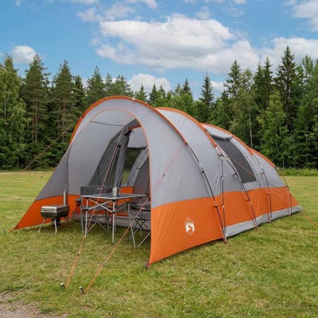 Tente tunnel Gris et orange 560 x 395 x 212 cm 648388648388