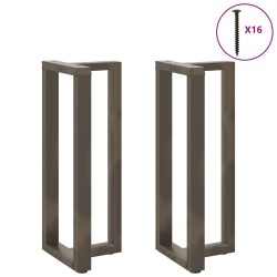 Pieds de table de bar en forme de T, 2 pièces, noir, 50 x 35 x (100-101) cm, acier 648390648390