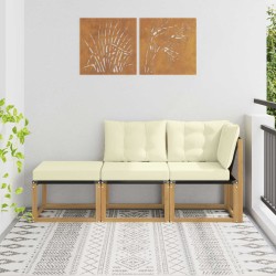 Unité de canapé sectionnel avec coussin 3 Pièce Blanc 648398648398